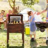 Tangkula Wooden Cooler for Patio 54 Quart Beverage Cooler w/ Handles Rustic Brown - 3 of 4