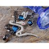 Anna-Kaci Women's Statement Snake Necklace and Earring Set with Blue Crystal Accents, Black and Silver Tone, Adjustable Chain, Bold Design - Snake - 2 of 4