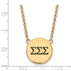 Black Bow Jewelry 14k Yellow Gold Plated Sterling Silver Sigma Sigma Sigma Greek Life Necklace 18 Inch - 2 of 4