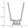 Black Bow Jewelry Sterling Silver Chi Omega Greek Life Necklace 18 Inch - 3 of 4