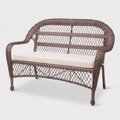 threshold wicker loveseat