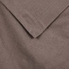 Flannel Cotton Modern Solid Fuzzy Duvet Cover Set With Pillow Shams by Blue Nile Mills - 4 of 4