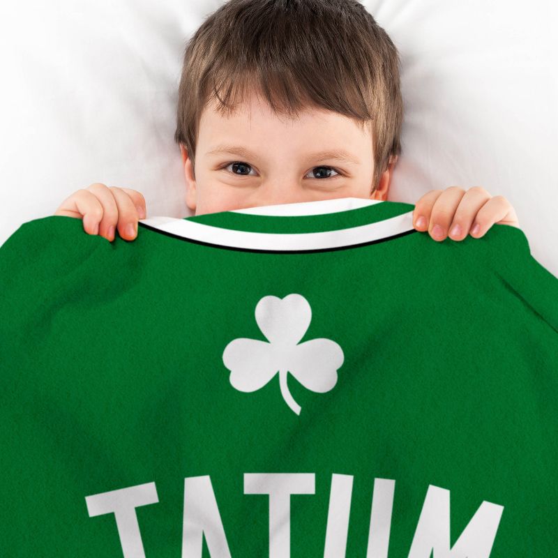 Sleep Squad Boston Celtics Jayson Tatum 60 x 80 Raschel Plush Jersey Blanket, 3 of 6