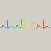 Adult Design By Humans Rainbow Pride Heartbeat By Luckyst T-Shirt - 2 of 2