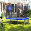 Gymax 10 x 8 FT Heavy-Duty Trampoline w/Basketball Hoop Soccer Goal Non-Slip Ladder - 2 of 4