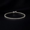 Tennis Bracelet for Women Sterling Silver 8A CZ Round 3mm or 5mm 7" or 8" Length by Ginger Lyne - 2 of 4