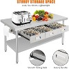 60" X 24" Stainless Steel Workbench, with 2 Drawers, Paper Towel Holder, Metal Dining Prep Table, Kitchen Drawer Organizer - 4 of 4