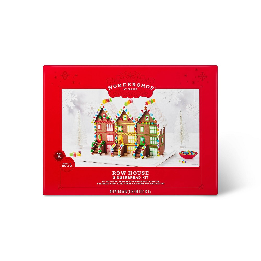 Holiday Row House Gingerbread House Kit - 53.55oz - Wondershop