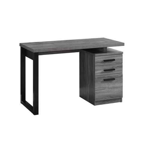 Computer Desk with Drawers Gray - EveryRoom