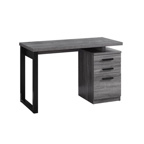 Computer Desk Gray Black Everyroom Modern Style Mdf Surface Metal Frame No Tools Assembly Target