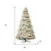 HomeRoots 7.5' White Pre Lit Full Flocked Spruce Christmas Tree - 3 of 4