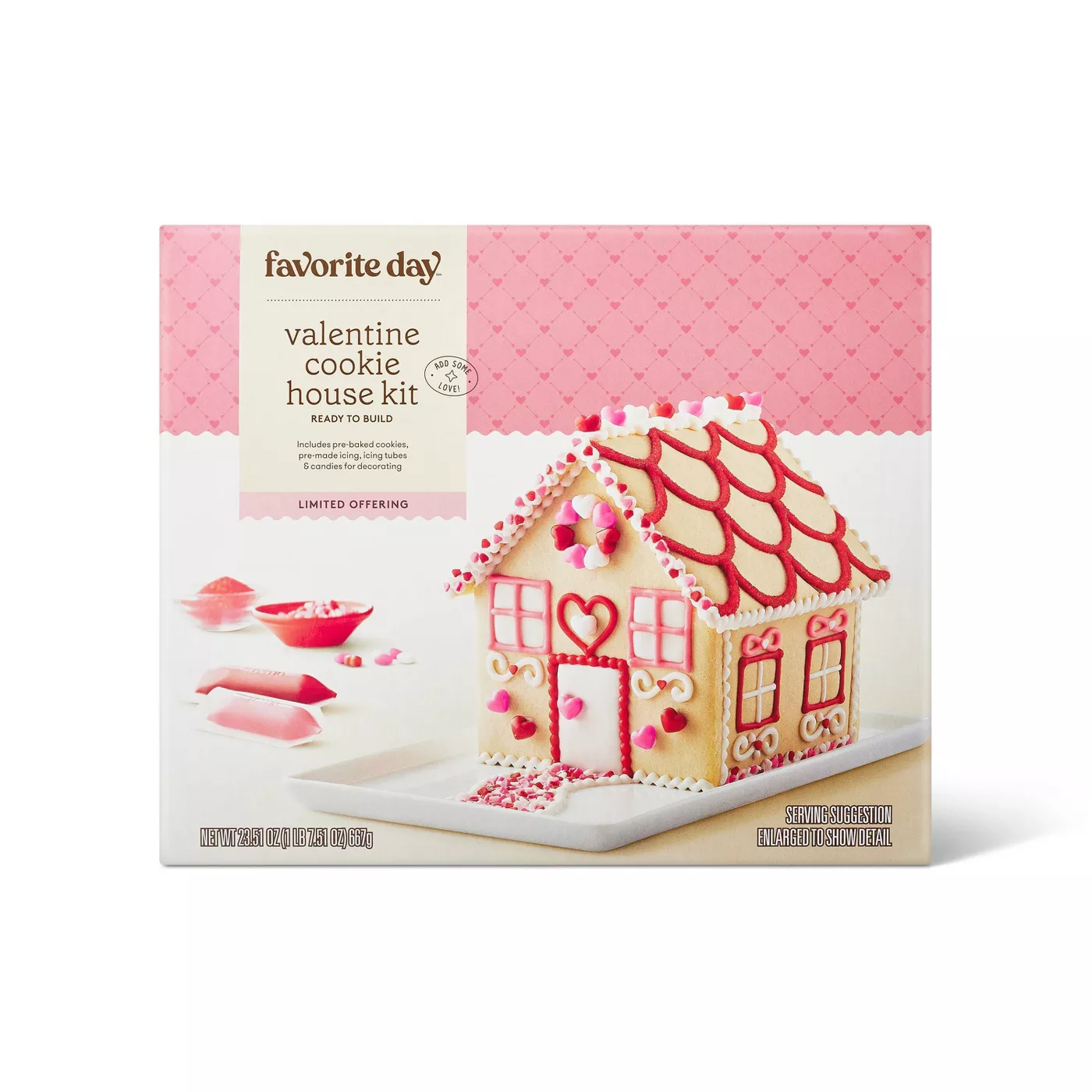 Valentine's Cookie House Kit - 23.51oz - Favorite Day™ - image 1 of 7