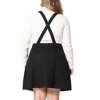 Agnes Orinda Women's Plus Size Adjustable Strap Suspender Cross Back Mini Denim A-Line Jean Skirts - 4 of 4