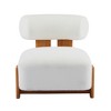 Racxily 27.25" Accent Chair, Boucle Lounge Chair, Upholstery Armless Chairs, with Solid Wood Frame, for Living Room, Bedroom and Office - 4 of 4