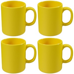 Omniware Teaz Cafe 11 oz Classic Mug, Set of 4 - Vintage Stoneware Coffee Cups, Nostalgic 50s-Inspired Drinkware, Rustic Farmhouse Aesthetic - 1 of 4