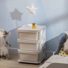 FONTOI 3 Tier Kids Storage Unit with Drawers Chest for Boys Girls Toddlers, Toy Organizer Tower for Nursery Kindergarten, White, 14.5"*22.3"*14.5" - 4 of 4
