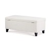 Airsurfer Storage Ottoman with Flip-Top Lid, Easy Assembly, Boucle Fabric & Birch Wood Legs - 4 of 4