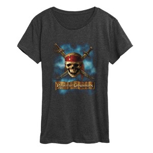 Women's - Disney - Skull And Crossbones Short Sleeve Graphic T-Shirt - 1 of 4