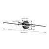 LLHZSY Minimalist Linear LED Vanity Light Dimmable Metal Wall Sconce - 31 1/2 inches - Black/6000K Cool White Light - 3 of 4