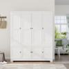 Buenhomino White Freestanding Modular Wardrobe Combo Armoires Closet,DIY Closet System with Wood Storage Drawers and Hanging Rods - 2 of 4