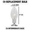 Novelty Lights C9 LED Plastic Ceramic (Opaue) Christmas Replacement Bulbs Dimmable 25 Pack - 4 of 4