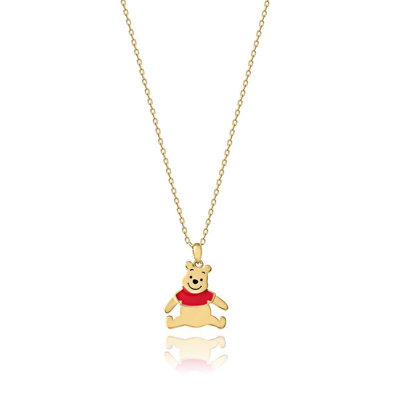 Disney Winnie the Pooh Gold-Plated Sterling Silver with Winnie the Pooh Pendant, 18'', 4 of 6