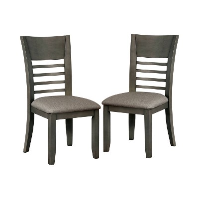 Set of 2 Horton Cushioned Wood Dining Side Chair Gray - HOMES: Inside + Out