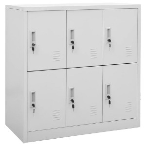 vidaXL Locker Cabinet Light grey Steel Medium Durable Locker Cabinet - 1 of 4