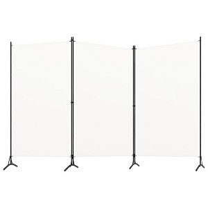 vidaXL 3-Panel Room Divider Cream White 102.4Inchx70.9Inch - 1 of 4