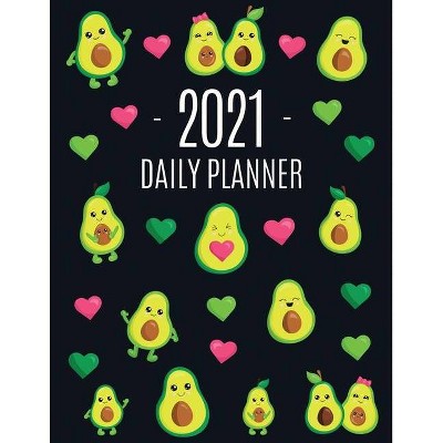 Avocado Daily Planner 2021 - by  Happy Oak Tree Journals (Paperback)