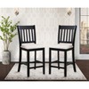 Vynxaria Black and White Rubberwood Dining Chairs Set of 2 - 3 of 4