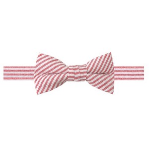 Jacob Alexander Young Boys’ Seersucker Striped Pre-Tied Bow Tie - 1 of 4