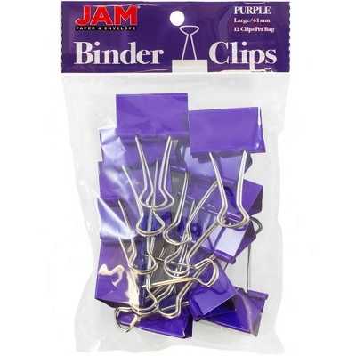 large colored binder clips