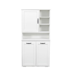 Ridstar 62.99 in. H Multiple Storage Space Laundry Cabinet with Doors and Adjustable Shelf-White - 1 of 4