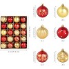 20-Pack Christmas Ball Ornaments with Strings, 6CM/2.36" Small Size Baubles, Shatterproof Plastic Christmas Bulbs, Hanging Decorations - 2 of 4