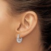 Black Bow Jewelry Ornate Tapered Round Hoop Earrings in 14k White Gold, 16mm (5/8 Inch) - 3 of 4
