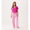 Women's Pink Lotus Mandala Polyknit Pajamas Pants - 3 of 4