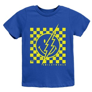 The Juniper Shop SmileyWorld Checkered Lightning Distressed Youth Short Sleeve Tee - 1 of 4