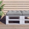 vidaXL Fabric Pallet Cushion in Gray Color, Weather-Resistant, UV Resistant, Soft Seating with Hollow Fiber - 2 of 4