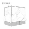 Outdoor Wicker Patio Daybed with Curtain, Sunbed Lounger with Adjustable Backrest, Sunbed with Iron Frame and Foam Cushions–Cuddlewood - 3 of 4