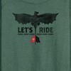 Women's - How to Train Your Dragon - Lets Ride Lightweight French Terry Wide Neck Long Sleeve Shirt - 2 of 4