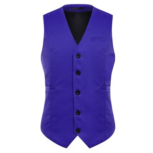 Cloudstyle Mens V-Neck Dress Suit Business Casual Suit Vest Waistcoat 5 Button Slim Fit - 1 of 4