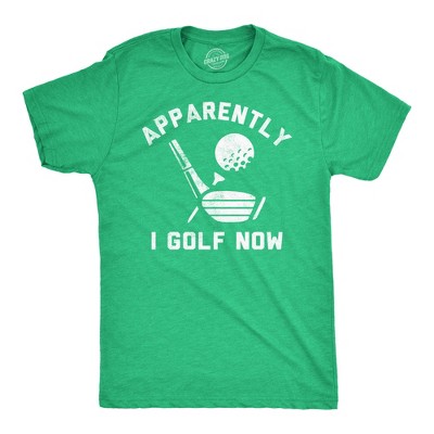 Mens Funny T Shirts Apparently I Golf Now Sarcastic Golfing Graphic Novelty Tee For Men - Crazy Dog Men's T Shirt
