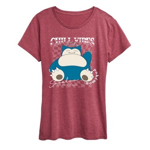 Women's - Pokémon - Snorlax Chill Vibes Short Sleeve Graphic T-Shirt - 1 of 4