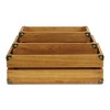 Cheung's Rustic Farmstead Medium Brown Studded Wood Crate Set - 4 of 4