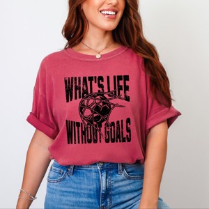 Simply Sage Market What's Life Without Goals Garment Dyed Tee - 1 of 4