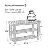GDFStudio Sophia Versatile 3-Tier Acacia Wood Slatted Shoe Rack Bench - 4 of 4