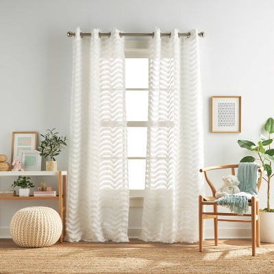 2pk 63" Lottie Sheer Grommet Curtain Panels - Dream Factory