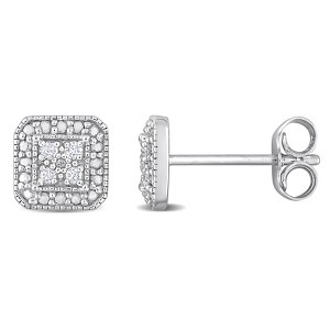 EVERLY JEWELRY | Sterling Silver 1/10 CT TW Diamond Fashion Post Earrings - 1 of 4