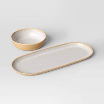 Melamine Serving Platter Set Ivory - Threshold™